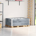 vidaXL Nadstawki paletowe, 2 szt., szare, 120x80 cm, drewno sosnowe