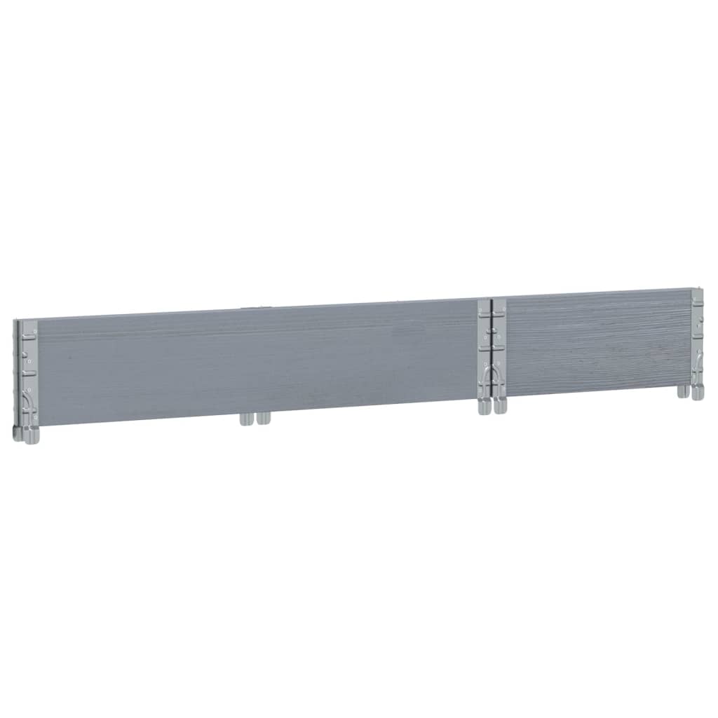 vidaXL Nadstawka paletowa, szara, 100x50 cm, lite drewno sosnowe