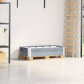 vidaXL Nadstawka paletowa, szara, 100x50 cm, lite drewno sosnowe