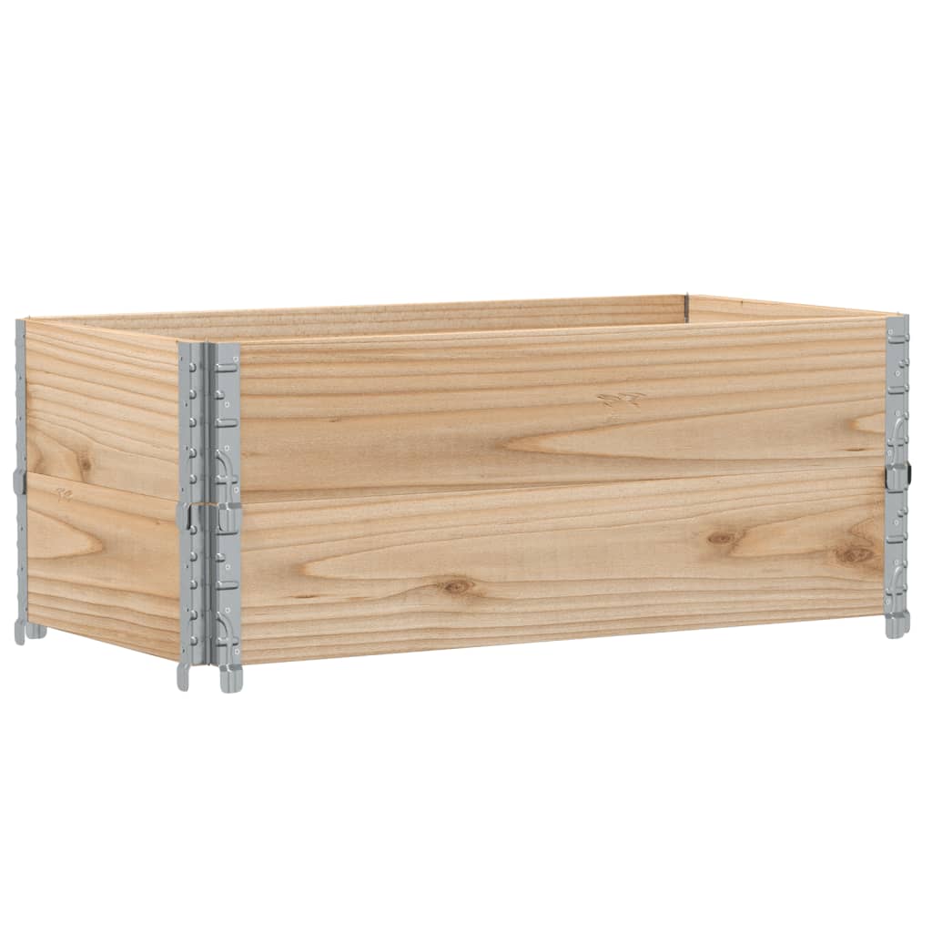 vidaXL Nadstawki paletowe, 2 szt., 100x50 cm, lite drewno sosnowe