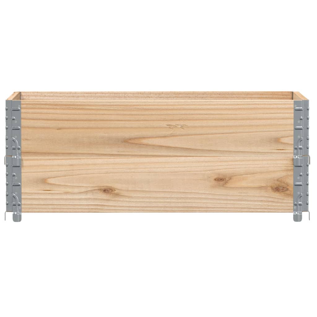 vidaXL Nadstawki paletowe, 2 szt., 100x50 cm, lite drewno sosnowe