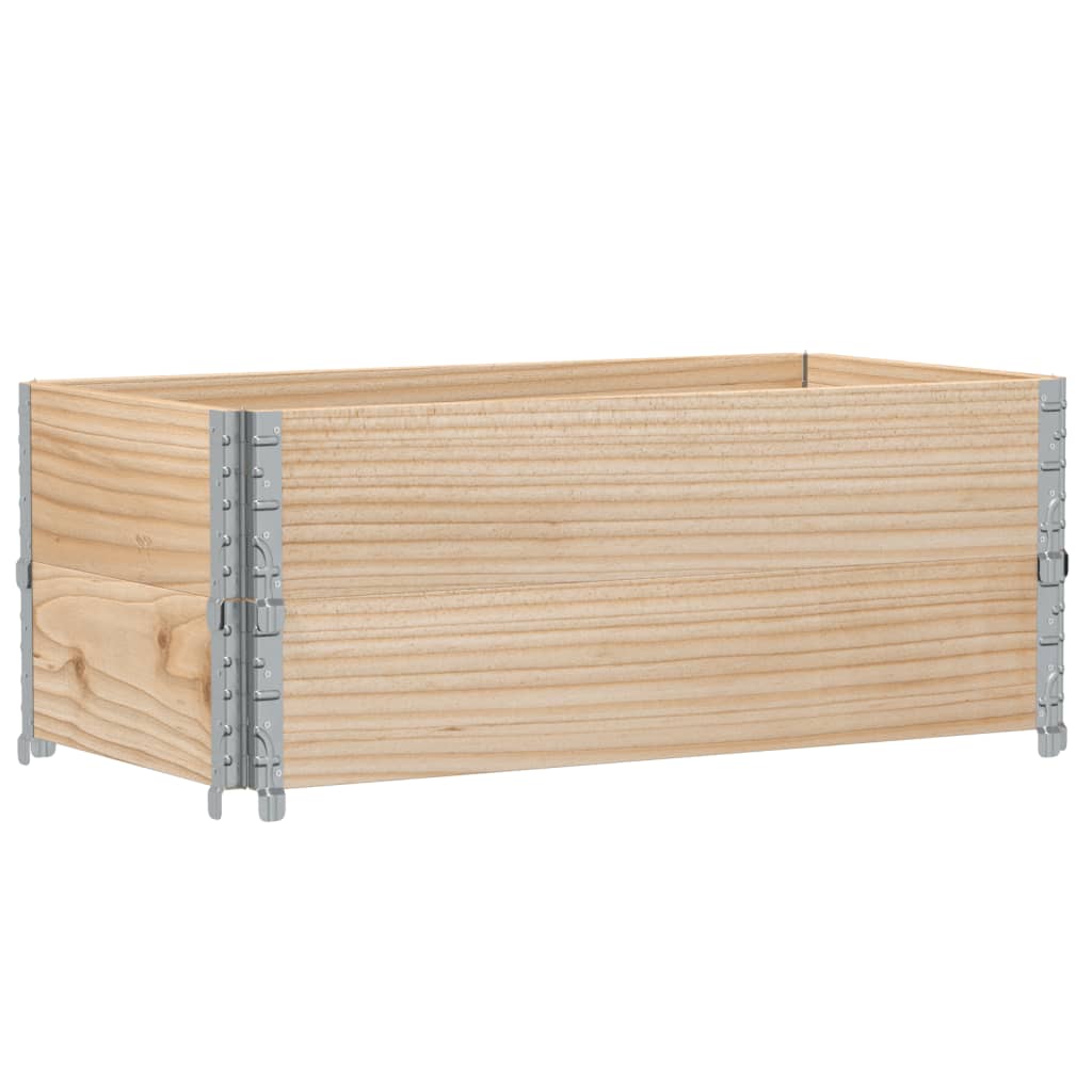 vidaXL Nadstawki paletowe, 2 szt., 100x50 cm, lite drewno sosnowe