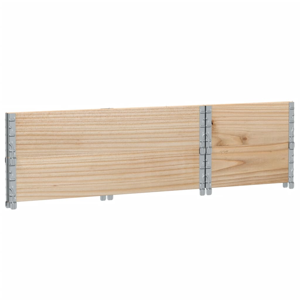 vidaXL Nadstawki paletowe, 2 szt., 100x50 cm, lite drewno sosnowe