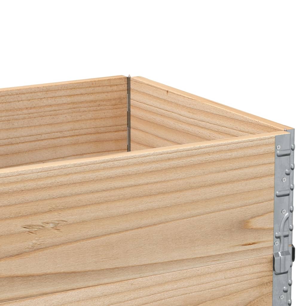 vidaXL Nadstawki paletowe, 2 szt., 100x50 cm, lite drewno sosnowe