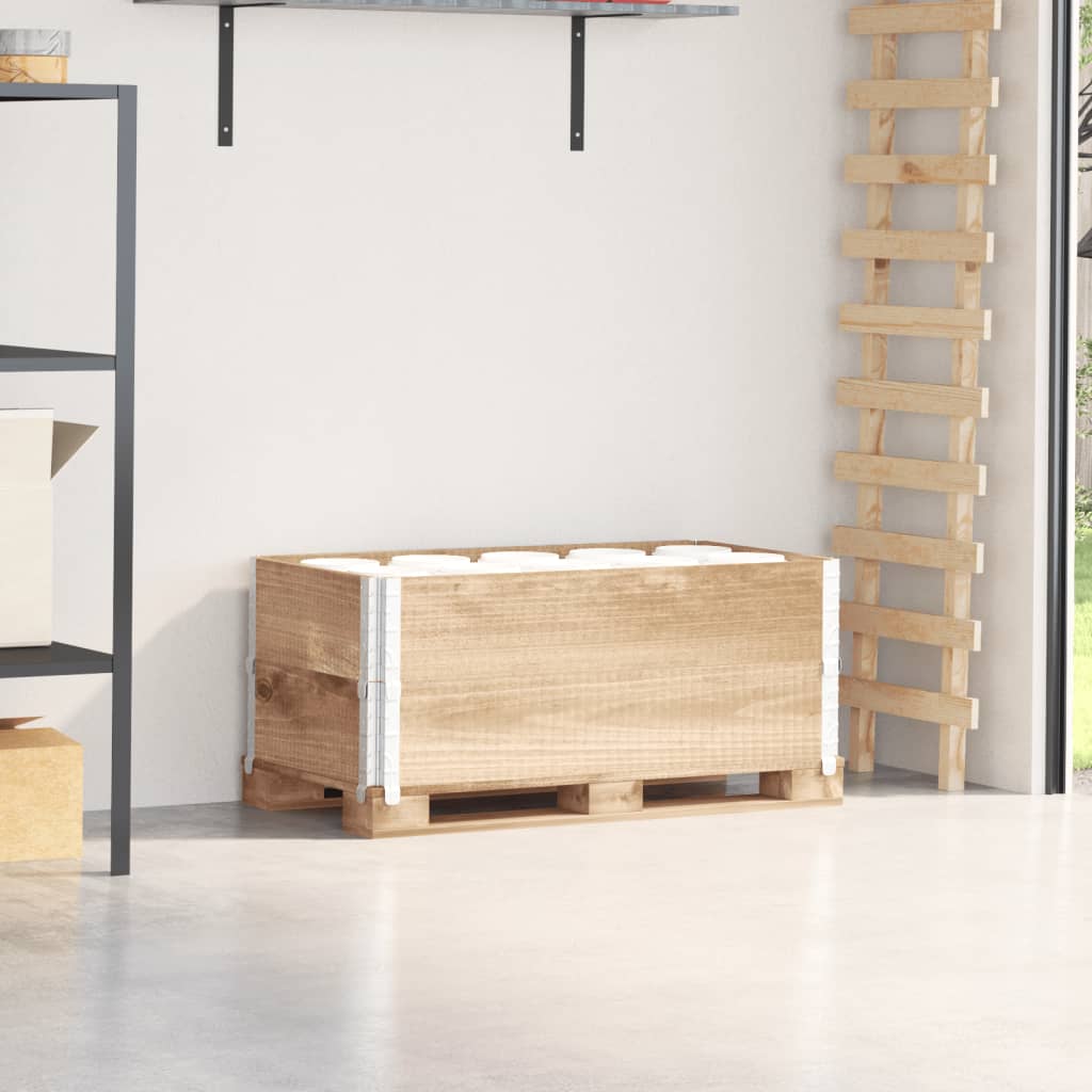 vidaXL Nadstawki paletowe, 2 szt., 100x50 cm, lite drewno sosnowe