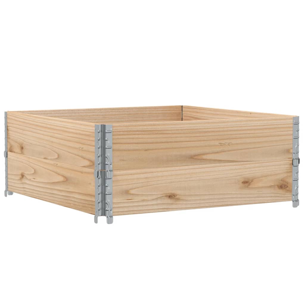 vidaXL Nadstawki paletowe, 2 szt., 100x100 cm, lite drewno sosnowe