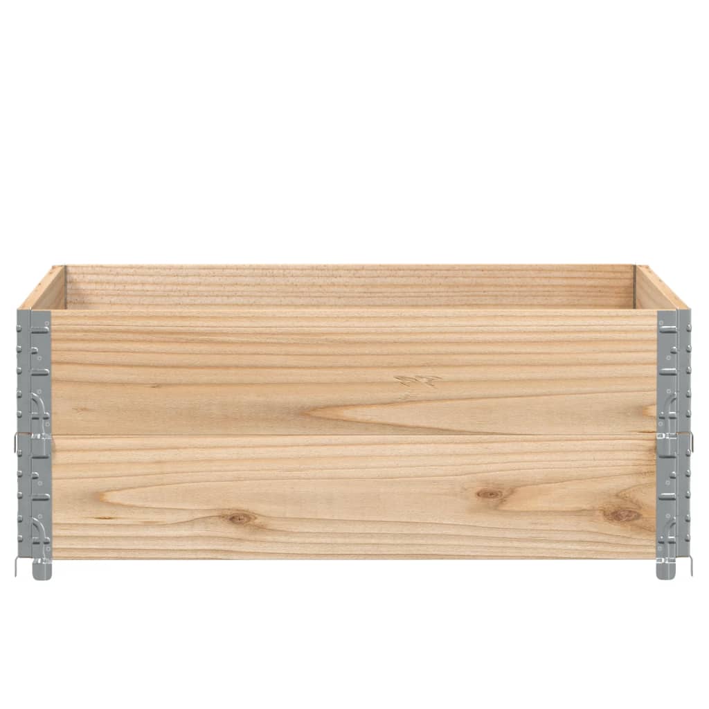 vidaXL Nadstawki paletowe, 2 szt., 100x100 cm, lite drewno sosnowe
