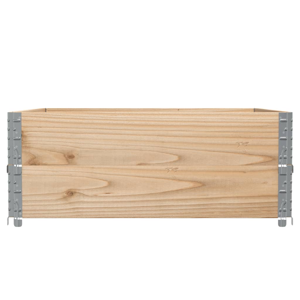 vidaXL Nadstawki paletowe, 2 szt., 100x100 cm, lite drewno sosnowe
