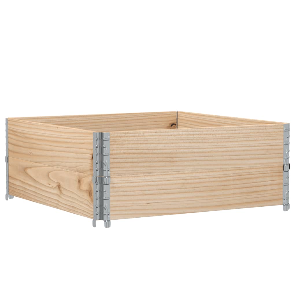 vidaXL Nadstawki paletowe, 2 szt., 100x100 cm, lite drewno sosnowe