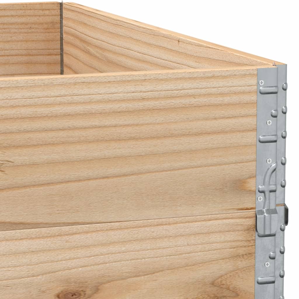 vidaXL Nadstawki paletowe, 2 szt., 100x100 cm, lite drewno sosnowe