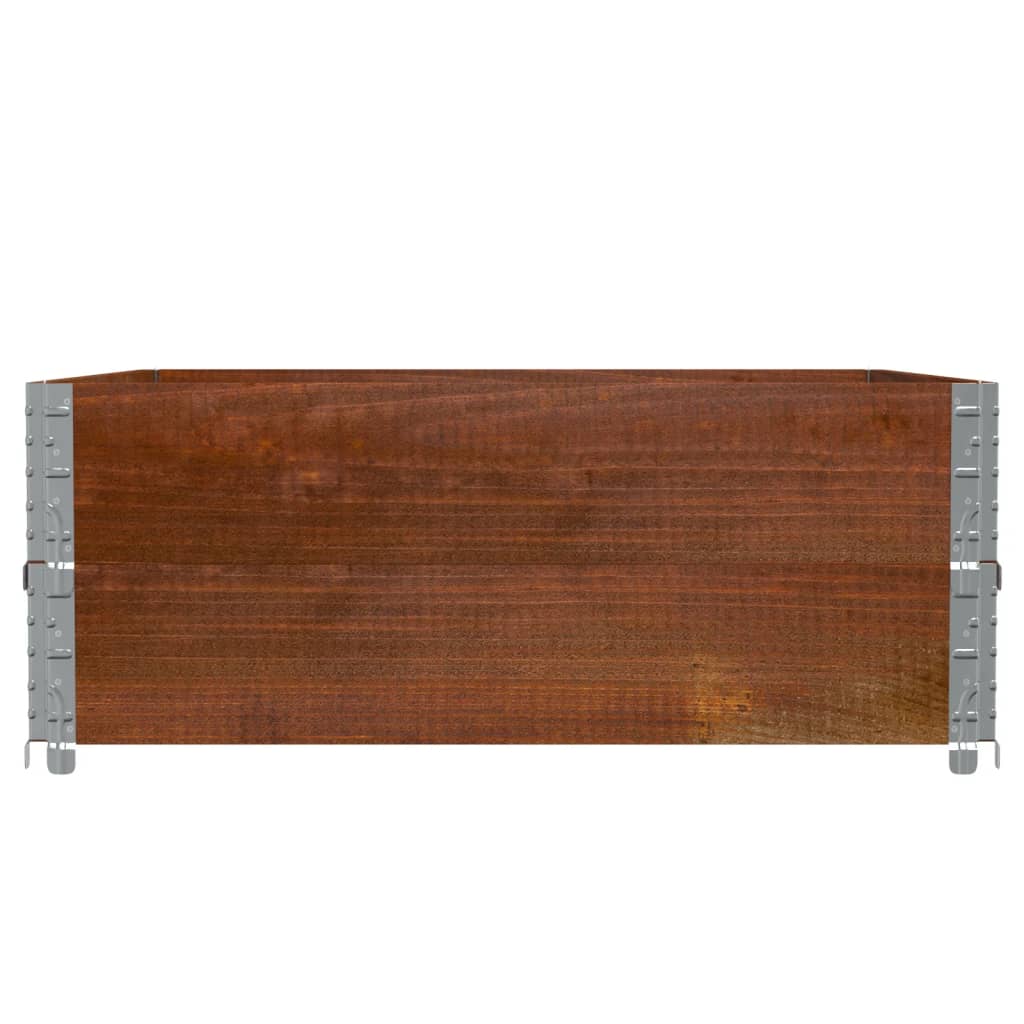 vidaXL Nadstawki paletowe, 2 szt., brązowe, 100x100 cm, drewno sosnowe