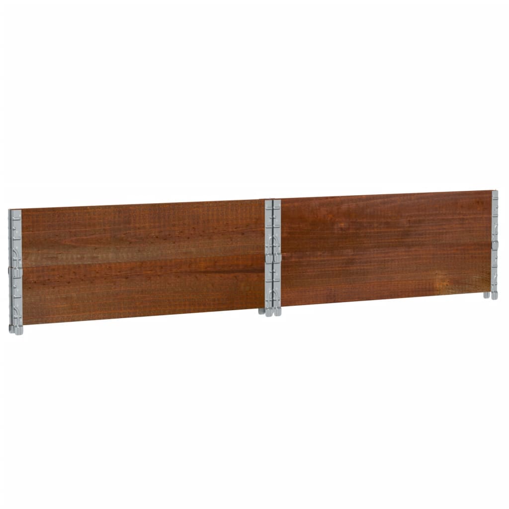 vidaXL Nadstawki paletowe, 2 szt., brązowe, 100x100 cm, drewno sosnowe