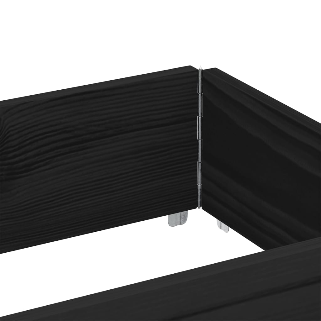 vidaXL Nadstawka paletowa, czarna, 150x50 cm, lite drewno sosnowe