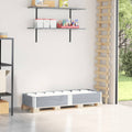 vidaXL Nadstawka paletowa, szara, 150x50 cm, lite drewno sosnowe