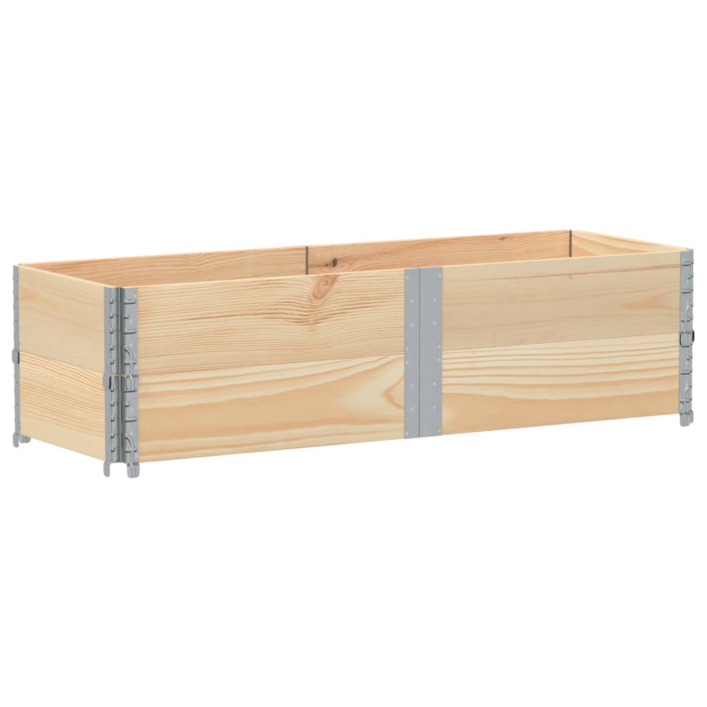 vidaXL Nadstawki paletowe, 2 szt., 150x50 cm, lite drewno sosnowe