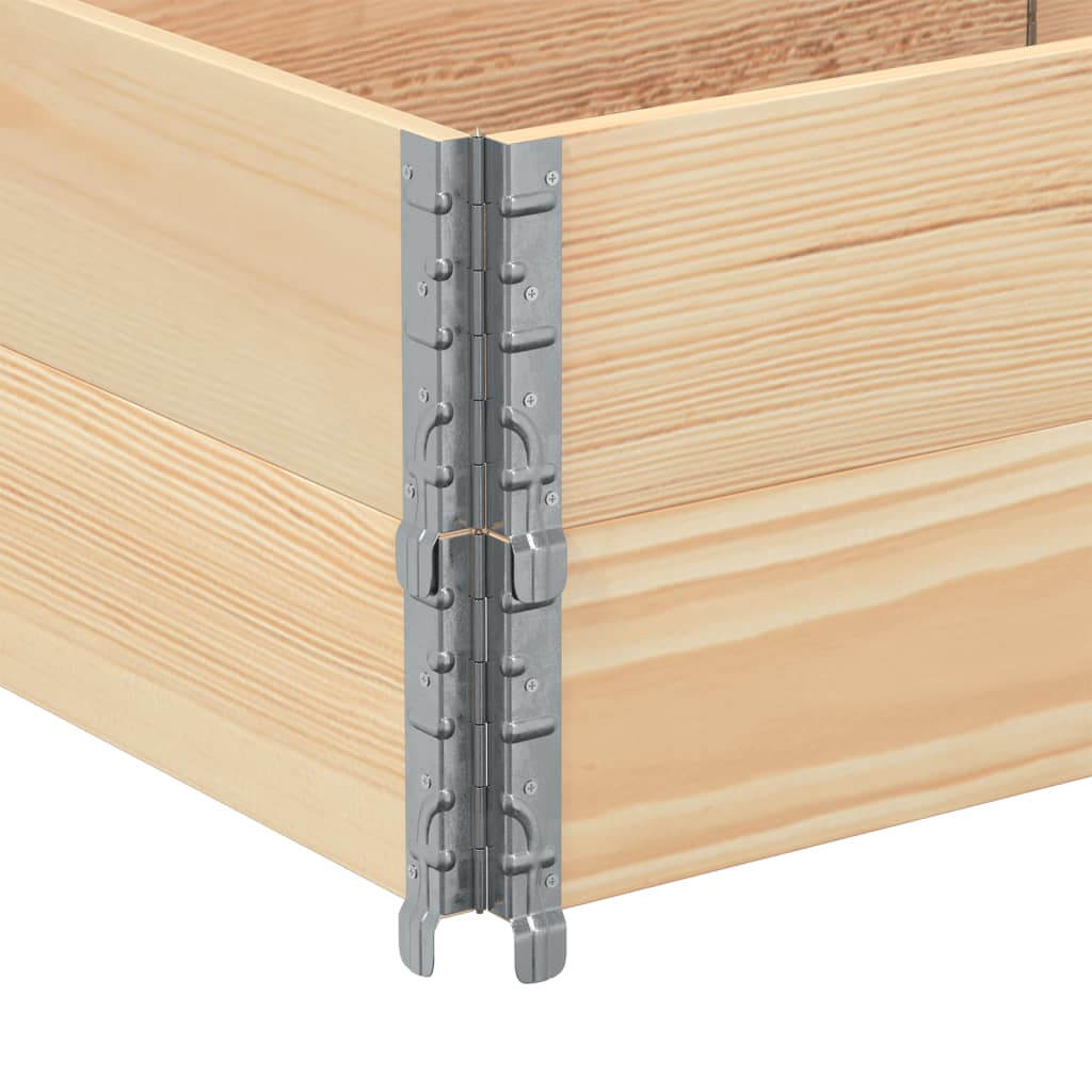 vidaXL Nadstawki paletowe, 2 szt., 150x50 cm, lite drewno sosnowe