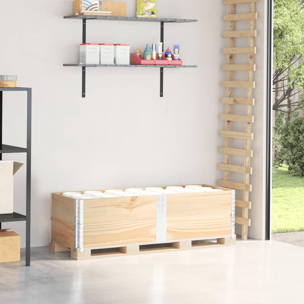 vidaXL Nadstawki paletowe, 2 szt., 150x50 cm, lite drewno sosnowe