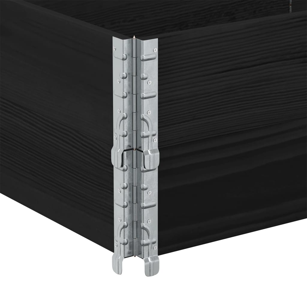 vidaXL Nadstawki paletowe, 2 szt., czarne, 150x50 cm, drewno sosnowe