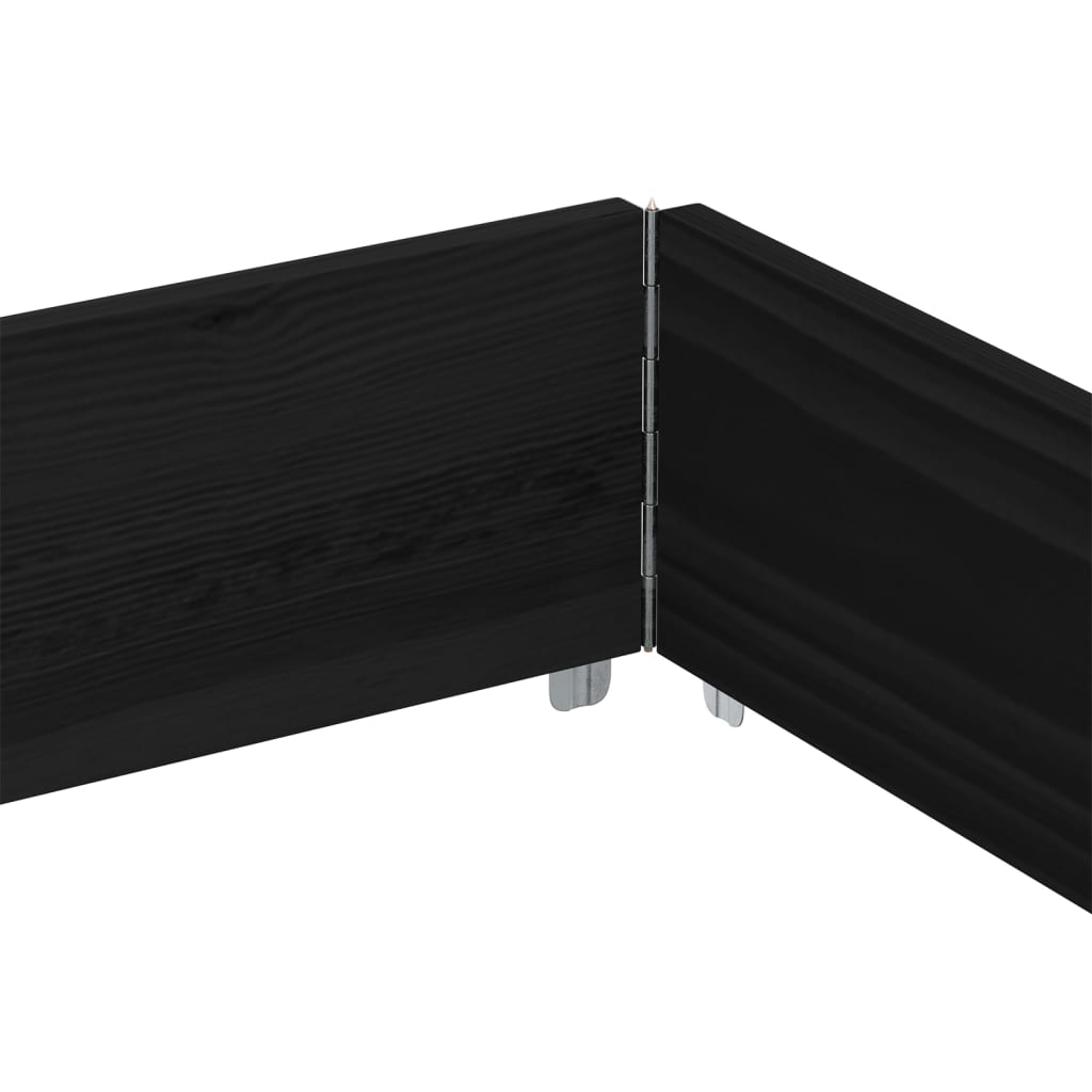 vidaXL Nadstawka paletowa, czarna, 150x100 cm, lite drewno sosnowe