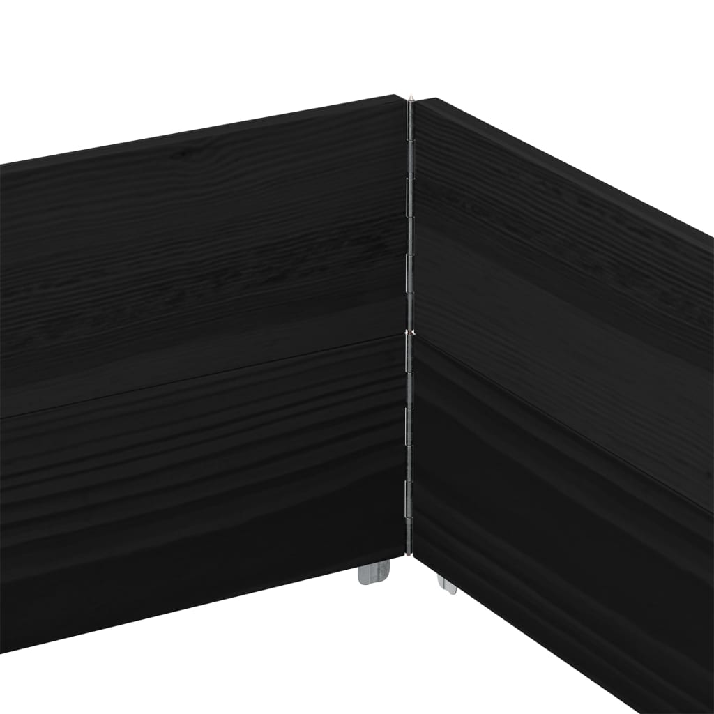 vidaXL Nadstawki paletowe, 2 szt., czarne, 150x100 cm, drewno sosnowe