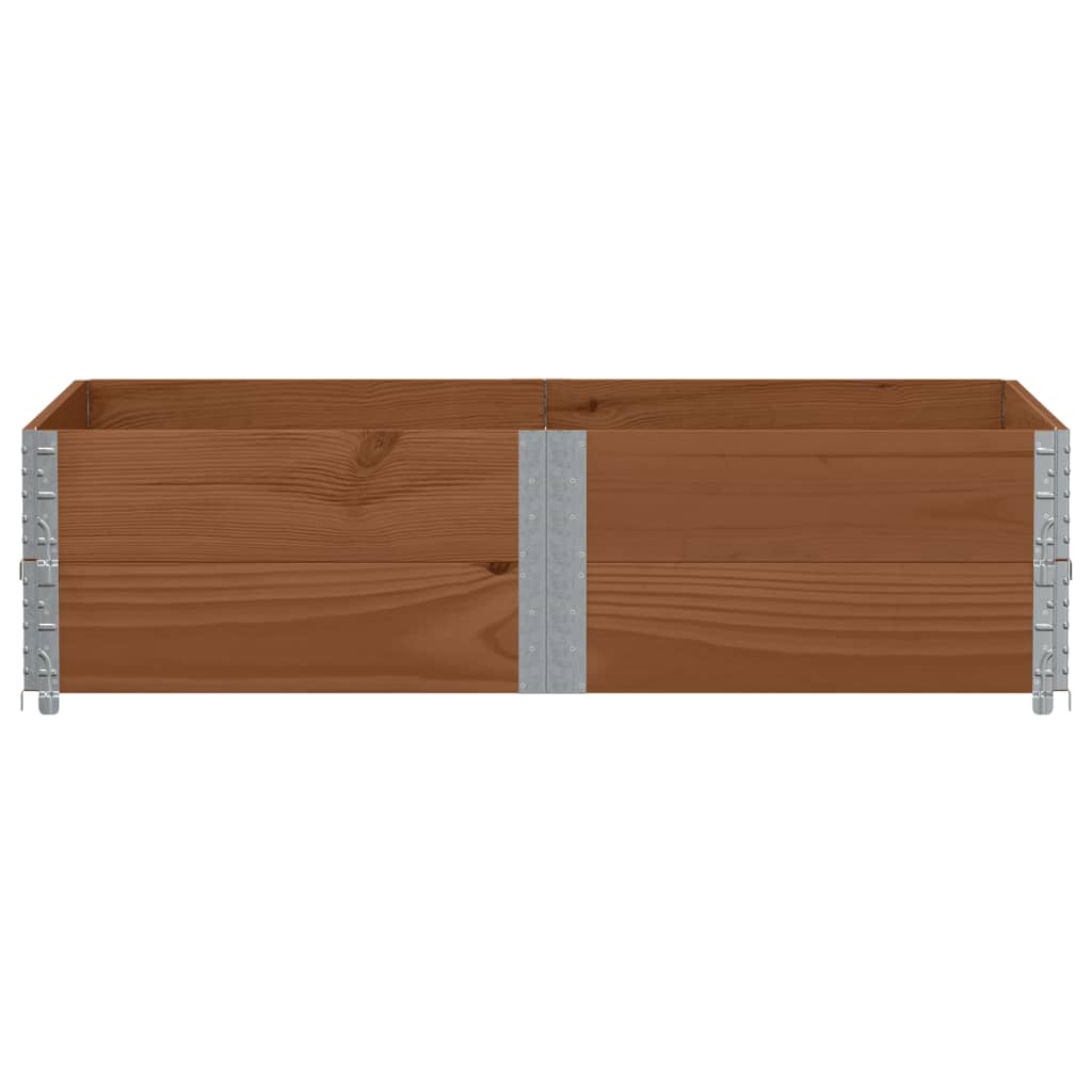 vidaXL Nadstawki paletowe, 2 szt., brązowe, 150x100 cm, drewno sosnowe