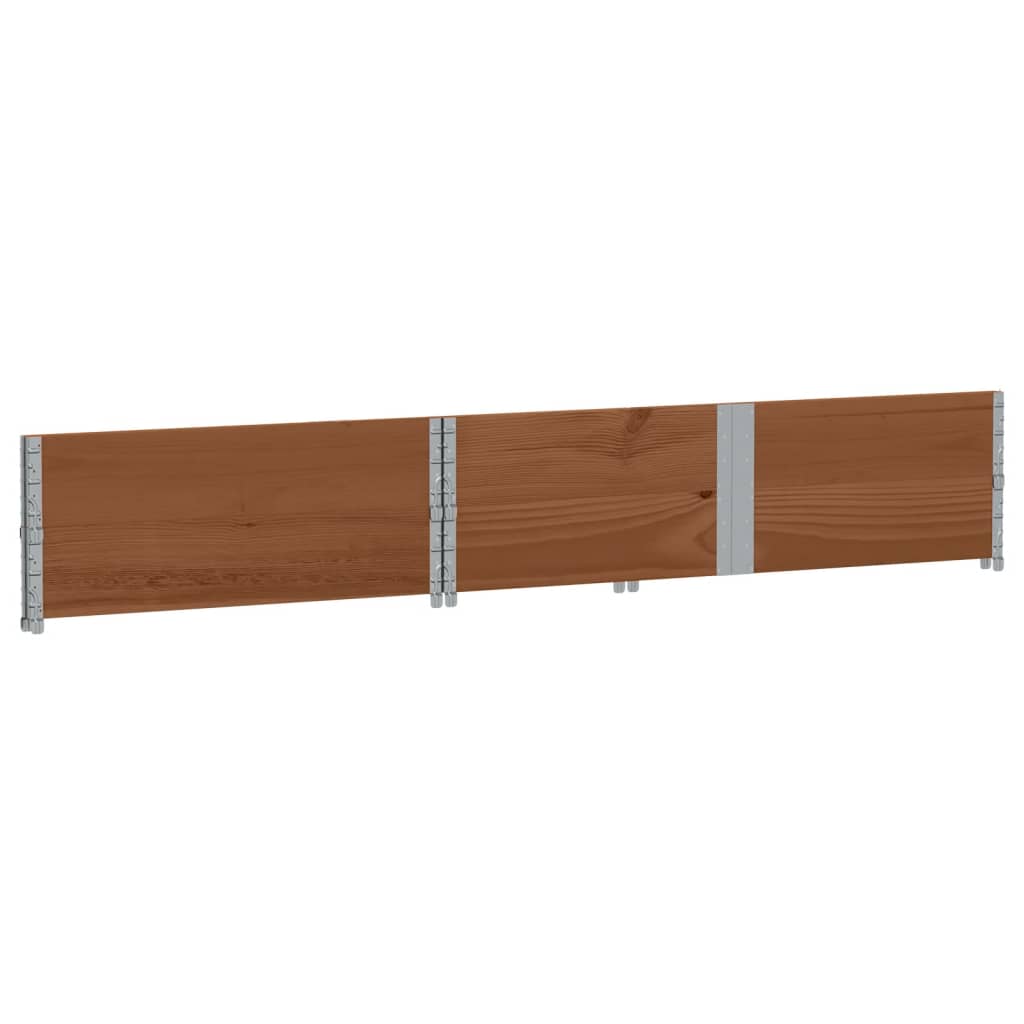 vidaXL Nadstawki paletowe, 2 szt., brązowe, 150x100 cm, drewno sosnowe