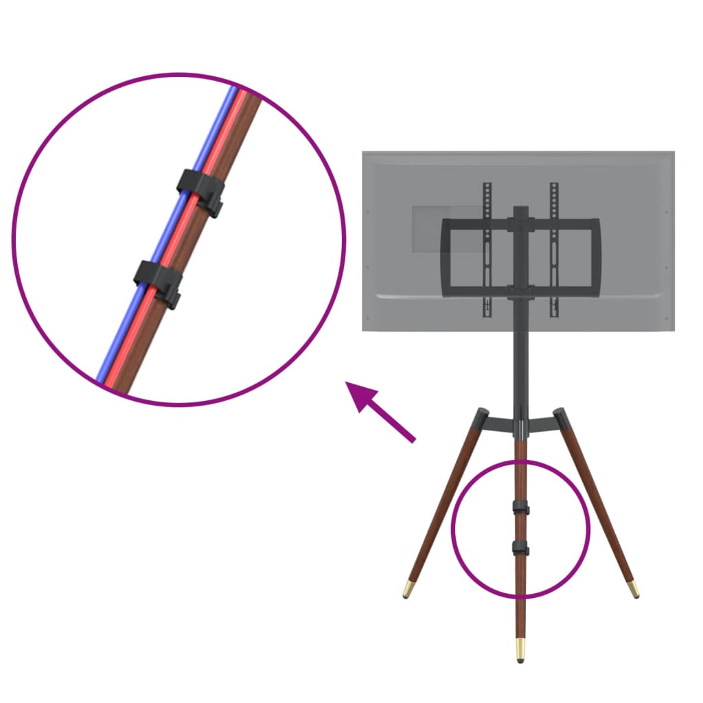 vidaXL Stojak z uchwytem na TV 37-65'', rozstaw VESA 400x400 mm, 40 kg