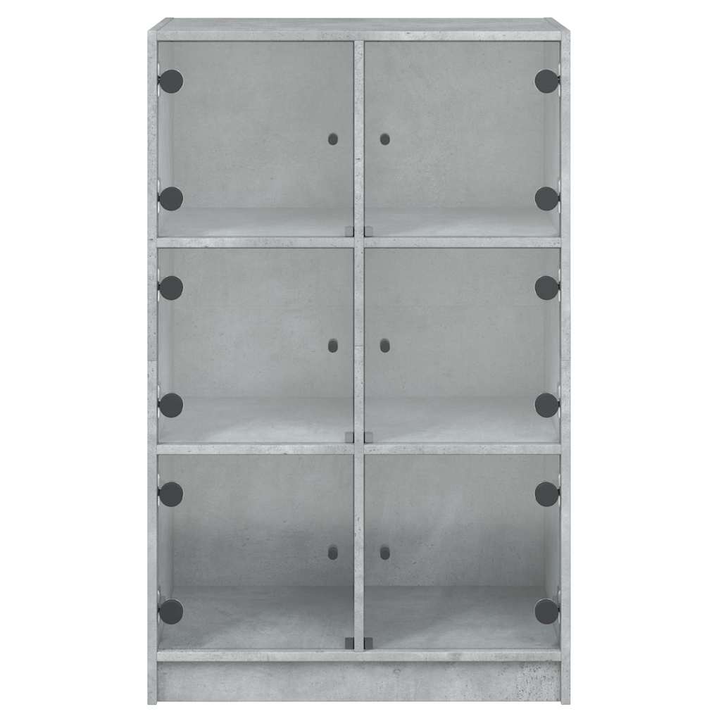 vidaXL Szafka z drzwiczkami, szarość betonu, 68x37x109 cm