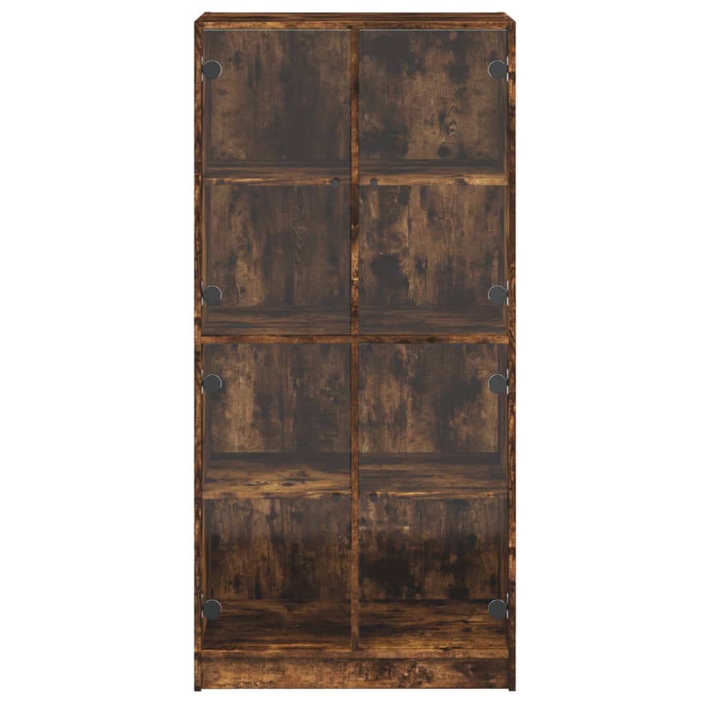 vidaXL Szafka z drzwiczkami, przydymiony dąb, 68x37x142 cm