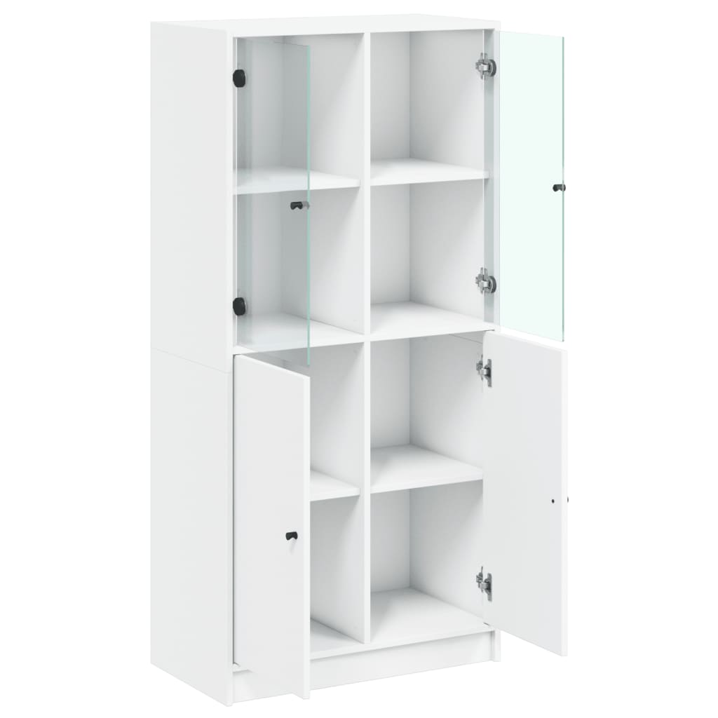 vidaXL Szafka z drzwiczkami, biała, 68x37x142 cm