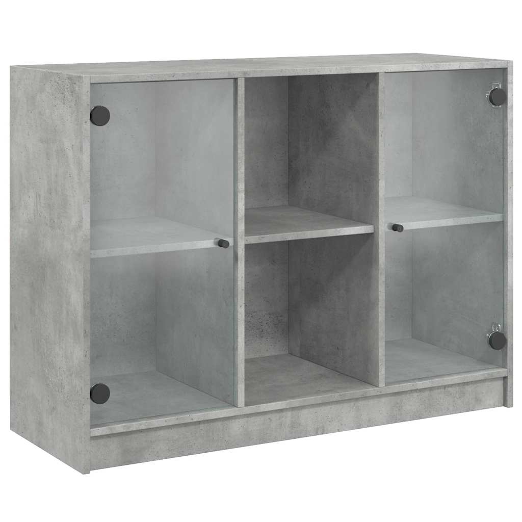 vidaXL Szafka, szarość betonu, 102x37x75,5 cm, materiał drewnopochodny