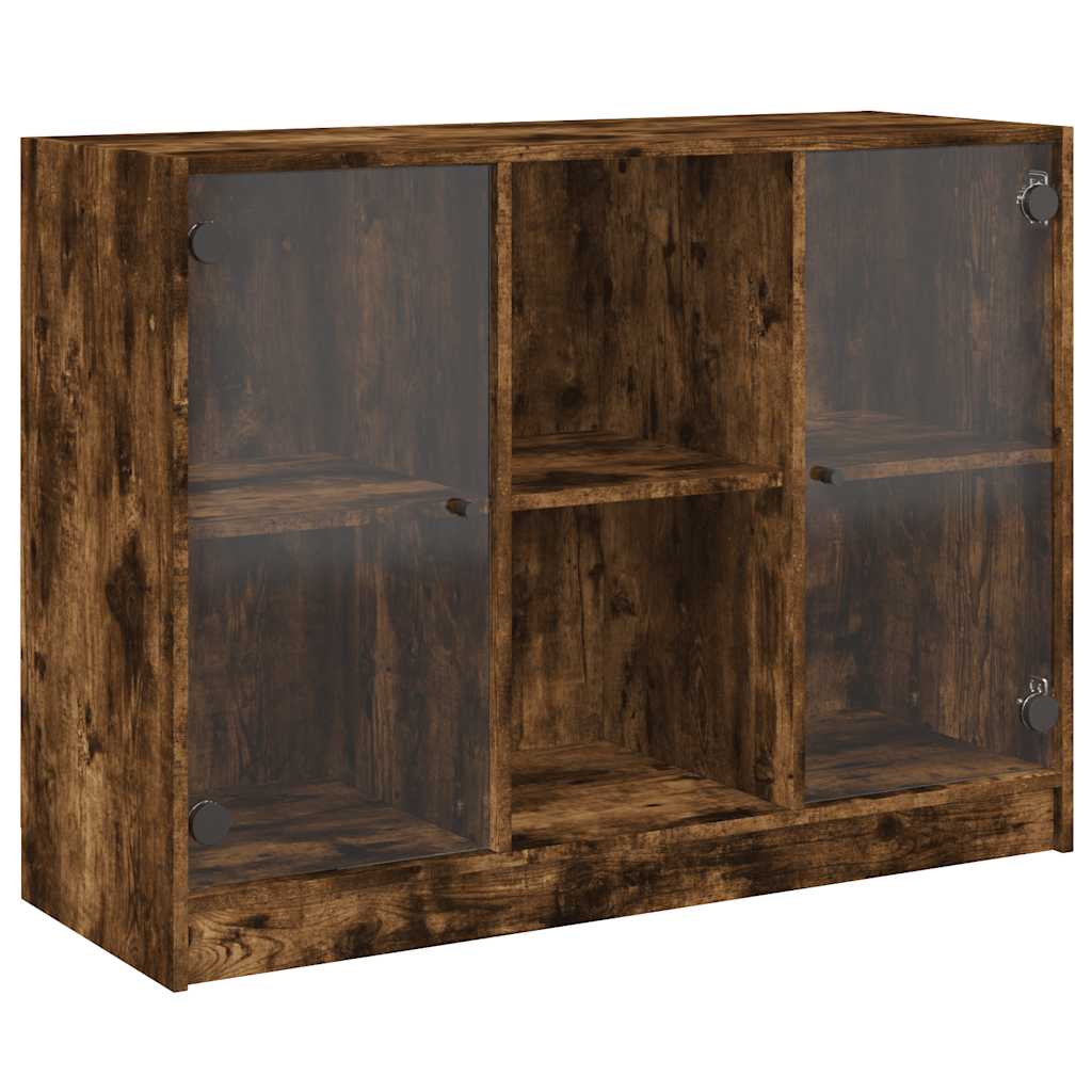 vidaXL Szafka, przydymiony dąb, 102x37x75,5cm, materiał drewnopochodny