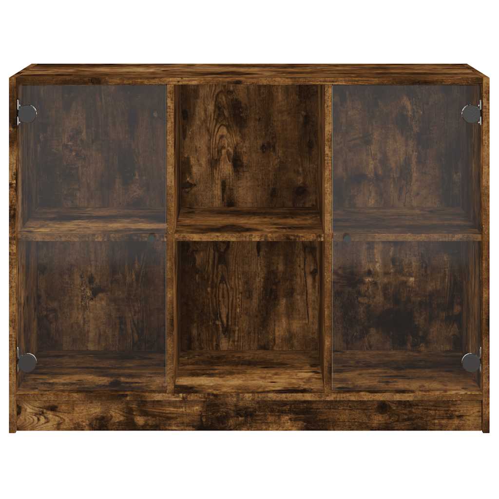 vidaXL Szafka, przydymiony dąb, 102x37x75,5cm, materiał drewnopochodny
