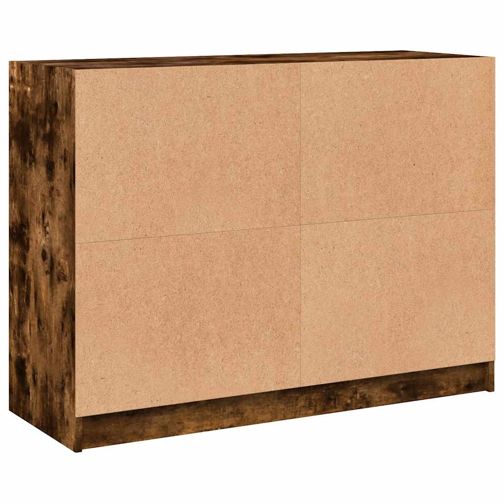 vidaXL Szafka, przydymiony dąb, 102x37x75,5cm, materiał drewnopochodny