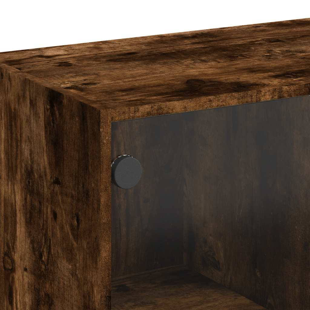 vidaXL Szafka, przydymiony dąb, 102x37x75,5cm, materiał drewnopochodny