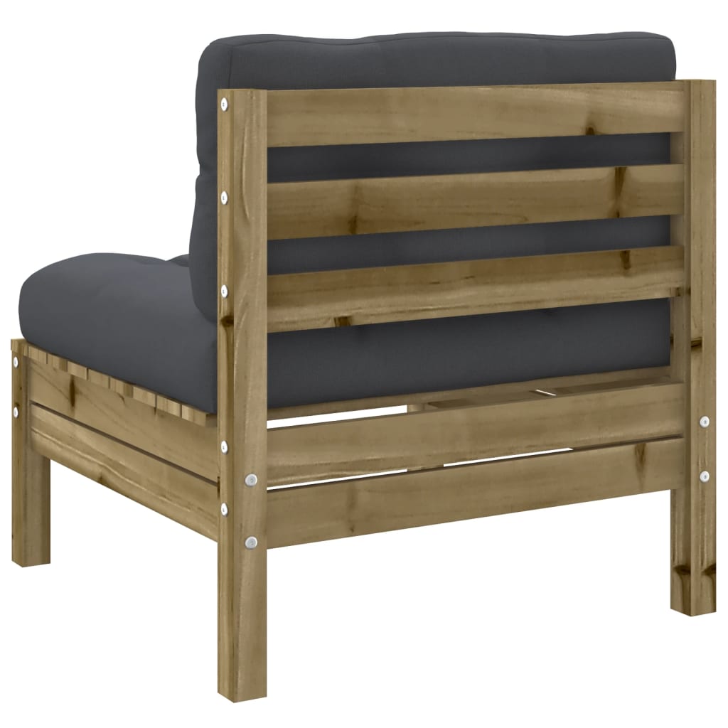 vidaXL 4-cz. zestaw wypoczynkowy do ogrodu, z poduszkami, impregnowany