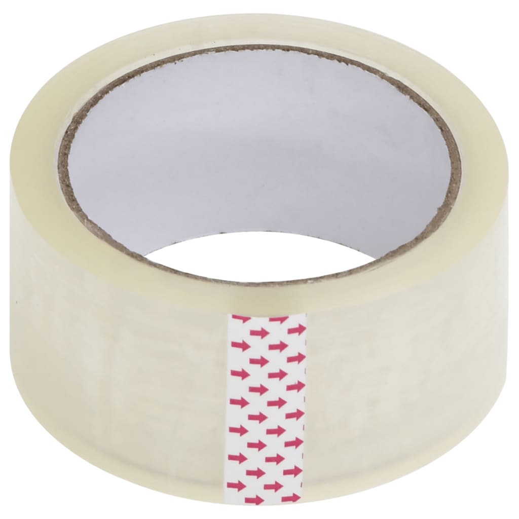 vidaXL Taśma pakowa, 12 rolek, przezroczysta, 48 mm x 66 m