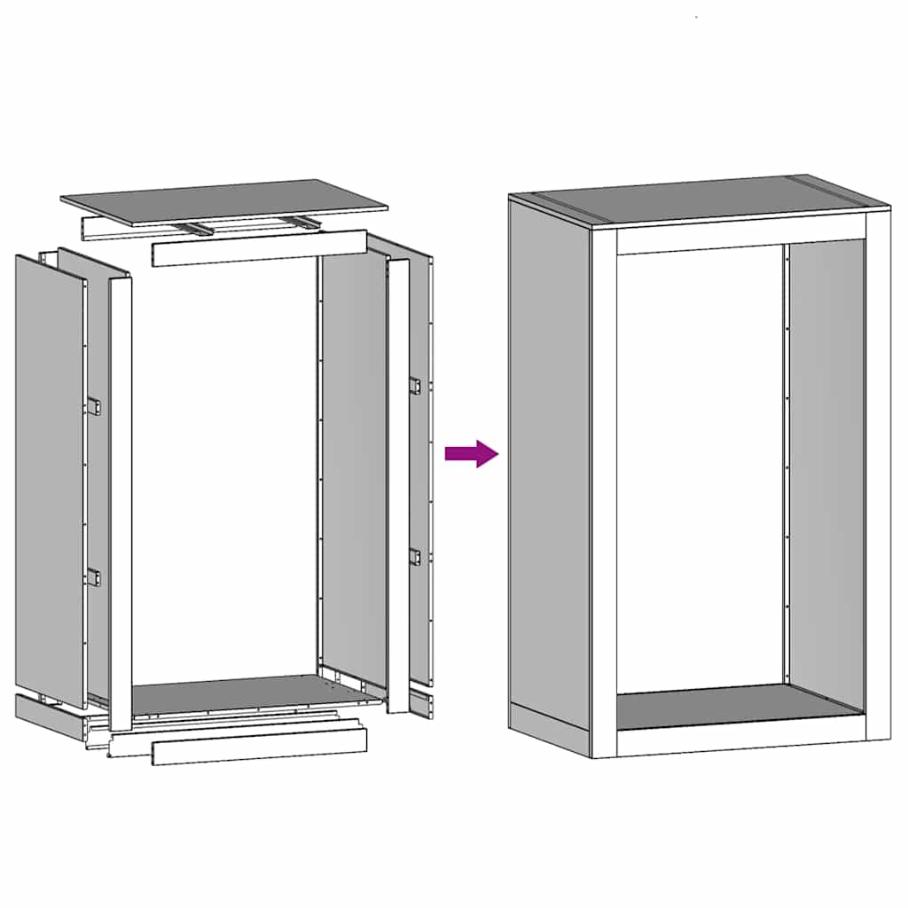 vidaXL Stojak na drewno opałowe 60x40x100 cm Stal kortenowska