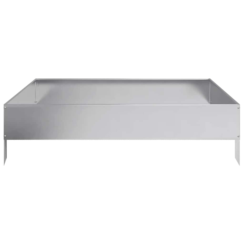 vidaXL Podwyższona donica, 100x100x26 cm, stal galwanizowana