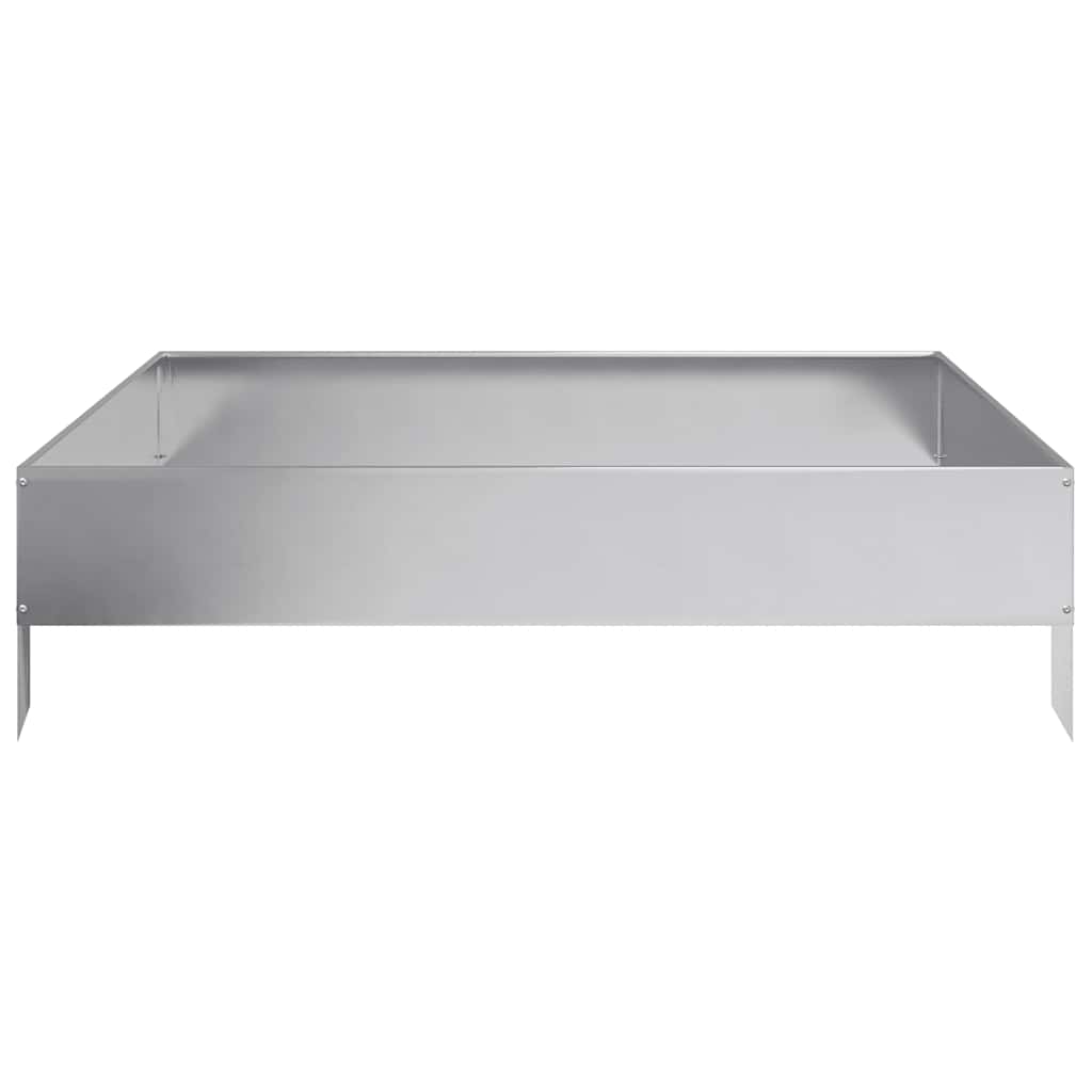 vidaXL Podwyższona donica, 100x100x26 cm, stal galwanizowana