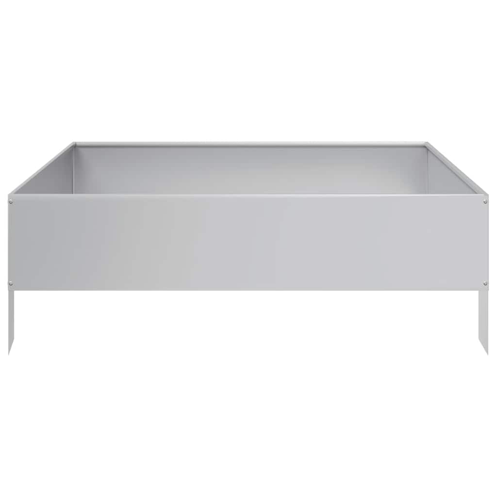 vidaXL Podwyższona donica, 100x100x33,5 cm, stal galwanizowana