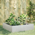 vidaXL Podwyższona donica, 100x100x41 cm, stal nierdzewna