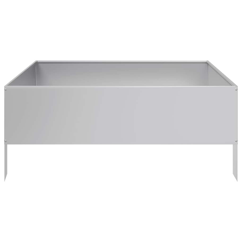 vidaXL Podwyższona donica, 100x100x41 cm, stal galwanizowana