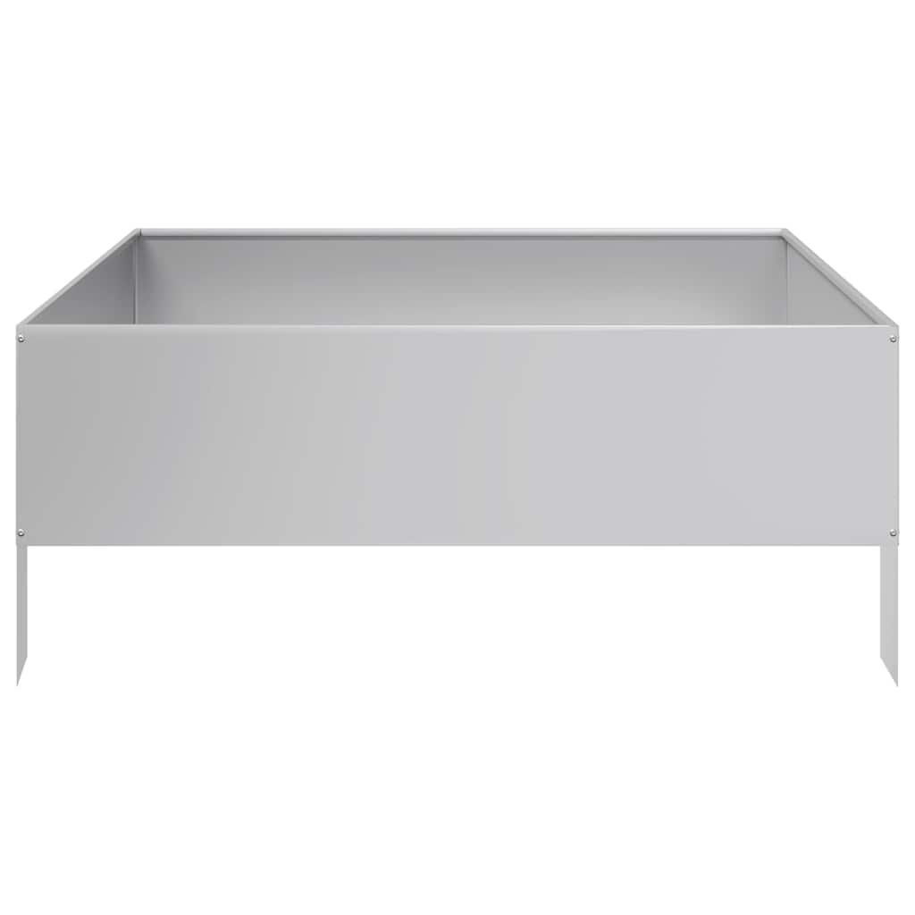 vidaXL Podwyższona donica, 100x100x41 cm, stal galwanizowana
