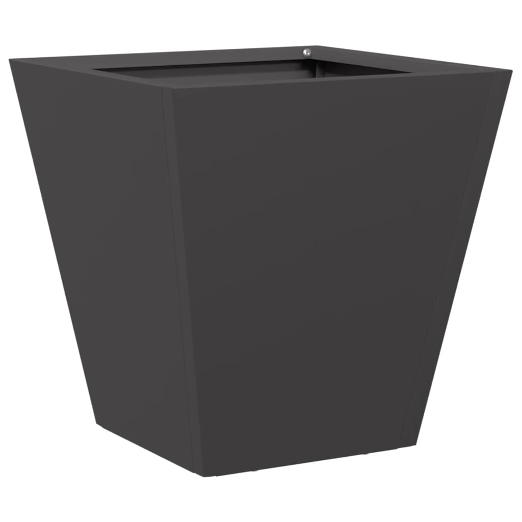 vidaXL Donice ogrodowe, 2 szt., czarne, 30x30x30 cm, stalowe