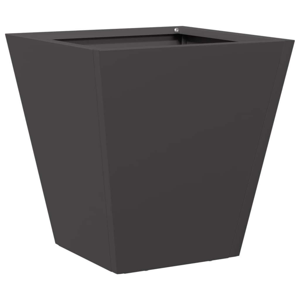 vidaXL Donice ogrodowe, 2 szt., czarne, 30x30x30 cm, stalowe