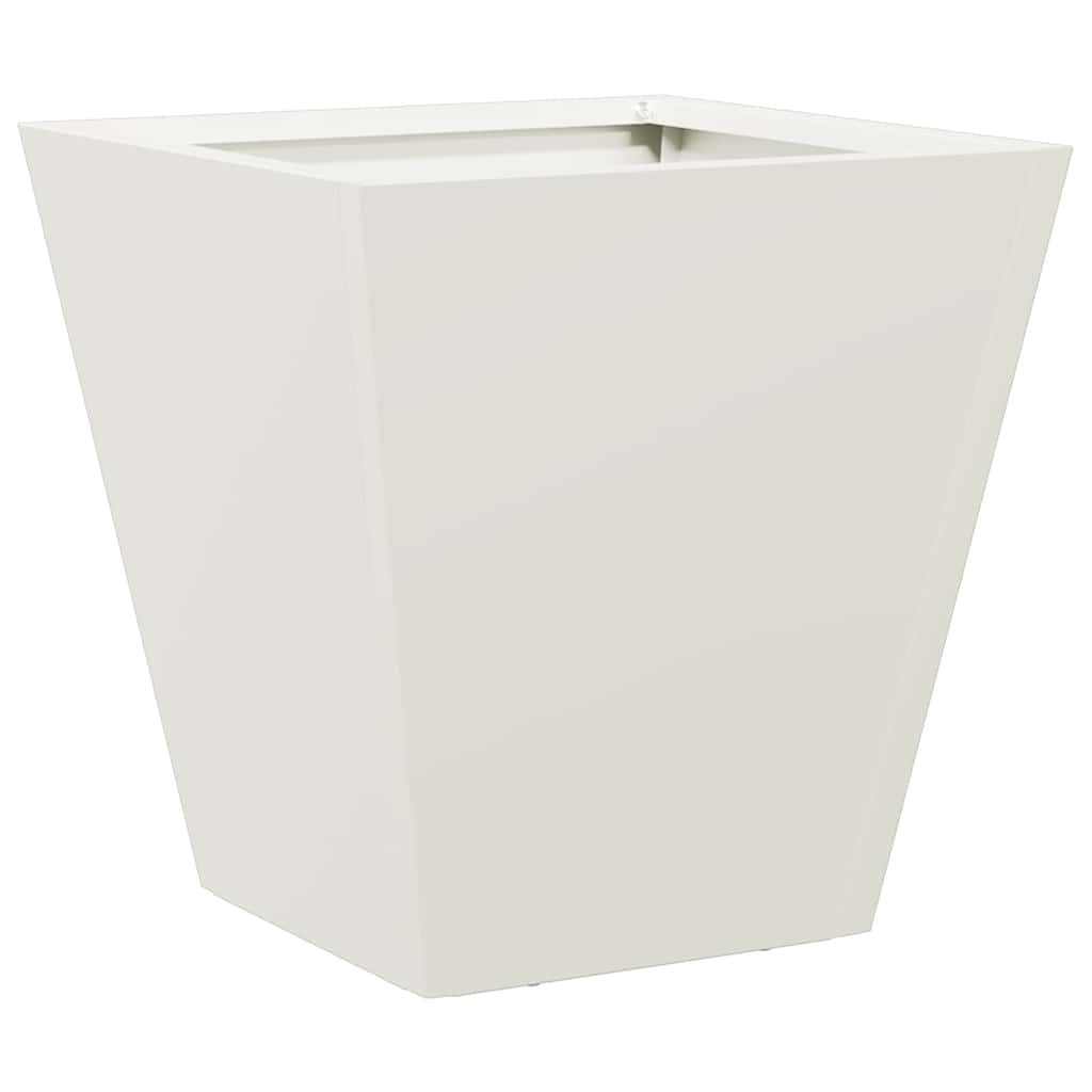 vidaXL Donica ogrodowa, biała, 30x30x30 cm, stalowa