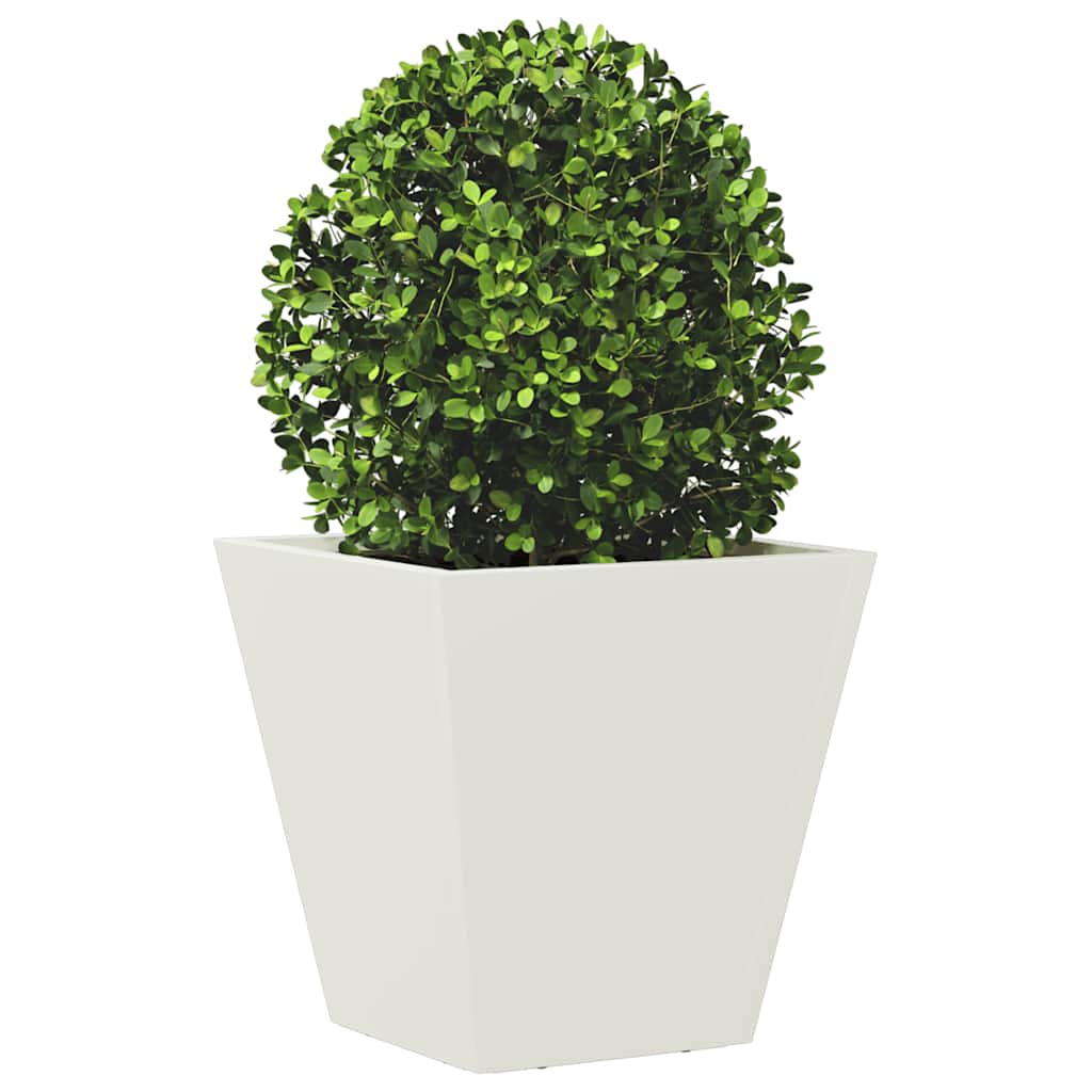 vidaXL Donica ogrodowa, biała, 30x30x30 cm, stalowa