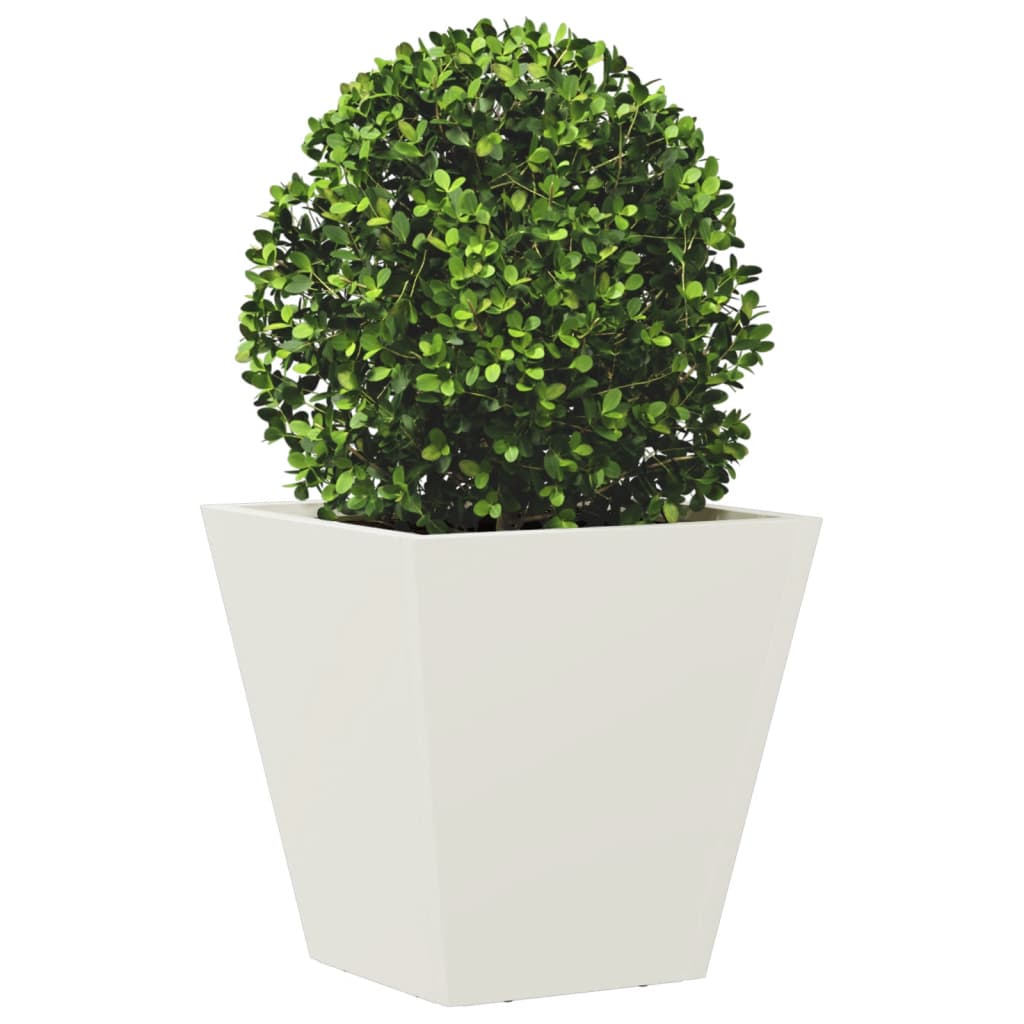 vidaXL Donice ogrodowe, 2 szt., białe, 30x30x30 cm, stalowe