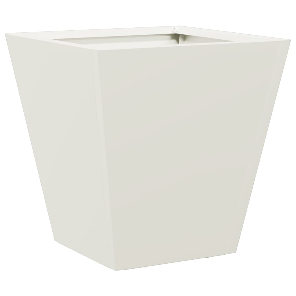 vidaXL Donice ogrodowe, 2 szt., białe, 30x30x30 cm, stalowe